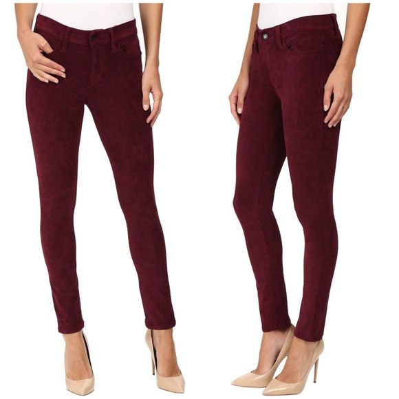 Joe's Jeans Denim - (JOE'S JEANS) The Icon Ankle Jean in Velvet Garnet